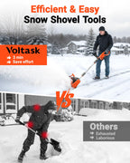 VOLTASK Cordless Snow Shovel, 24V | 13-Inch | 4-Ah Cordless Snow Blower, Battery Snow Blower with Directional Plate & Adjustable Front Handle (4-Ah