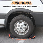 4PK Heavy-Duty Rubber Wheel Chocks for RV Travel Trailer Camper