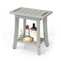 Waterproof HIPS Shower Bench for Inside Shower, Shower Stool, Grey