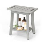 Waterproof HIPS Shower Bench for Inside Shower, Shower Stool, Grey