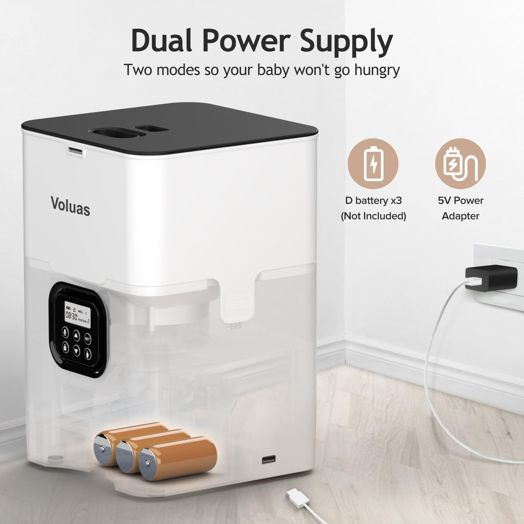 VOLUAS Automatic Cat Feeder, 4L Timed Dry Food Dispenser for Cats & Dogs