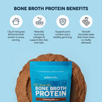 Paleovalley 100% Grass Fed Bone Broth Protein Powder, Chocolate