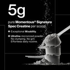 Momentous Creatine Monohydrate Powder, 5g per Serving, Unflavored