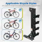 MaxxHaul Hitch Mount 4 Bike Rack 150 lb Capacity Heavy‑Duty Swing Down Design Fits Cars Trucks SUVs and Minivans with Safety Reflector Easy Install