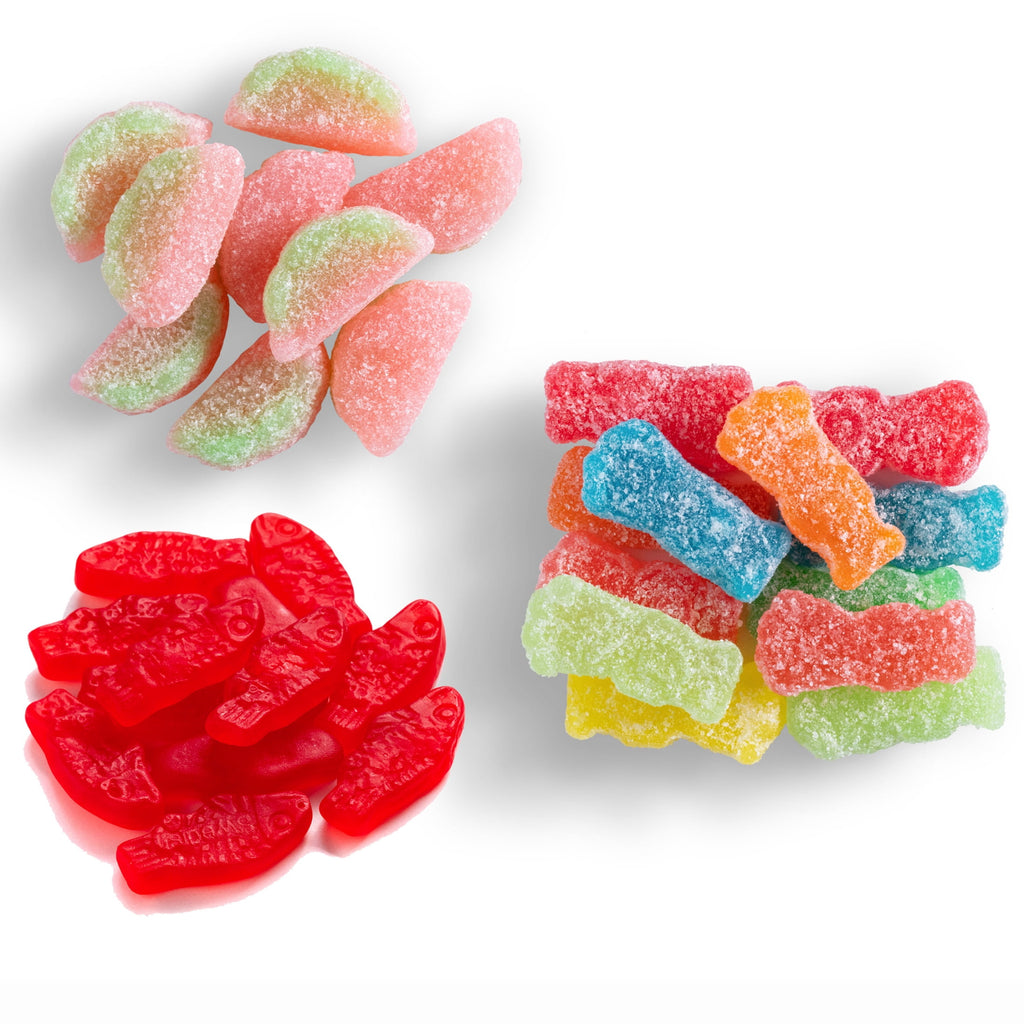 SOUR PATCH KIDS & SWEDISH FISH Mini Soft & Chewy Gummy Halloween Candy Variety Pack, 80 count