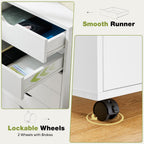 Sweetcrispy 7 Drawer Rolling Storage Cabinet with Wheels, Wood Organizer