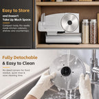 200W Meat Slicer Machine for Home, Electric Food Deli Slicer