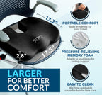 ComfiLife Doctor Recommended Seat Cushion - Premium Gel & Memory Foam Office Chair, Car Seat, Lifting Cushion - Chair Cushions for Back & Sciatica