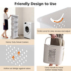 BAOKALER 4-Tier Laundry Hamper Sorter, Vertical Laundry Baskets with Wheel