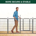 Dog Playpen Outdoor, 16 Panels 40" High Metal Dog Fence with Gate