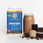 Sunwarrior Organic Plant Based Protein Powder, 32 Servings Chocolate