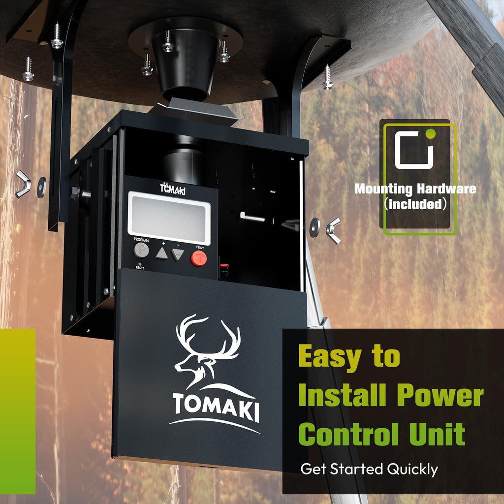 6V Deer Feeder Kit, Motor and Timer Metal Kit, Digital Game FeederTimer, Mounting Bracket Included, Up to 8 Feed Time, Easy to Install, Weatherproof