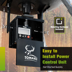 6V Deer Feeder Kit, Motor and Timer Metal Kit, Digital Game FeederTimer, Mounting Bracket Included, Up to 8 Feed Time, Easy to Install, Weatherproof