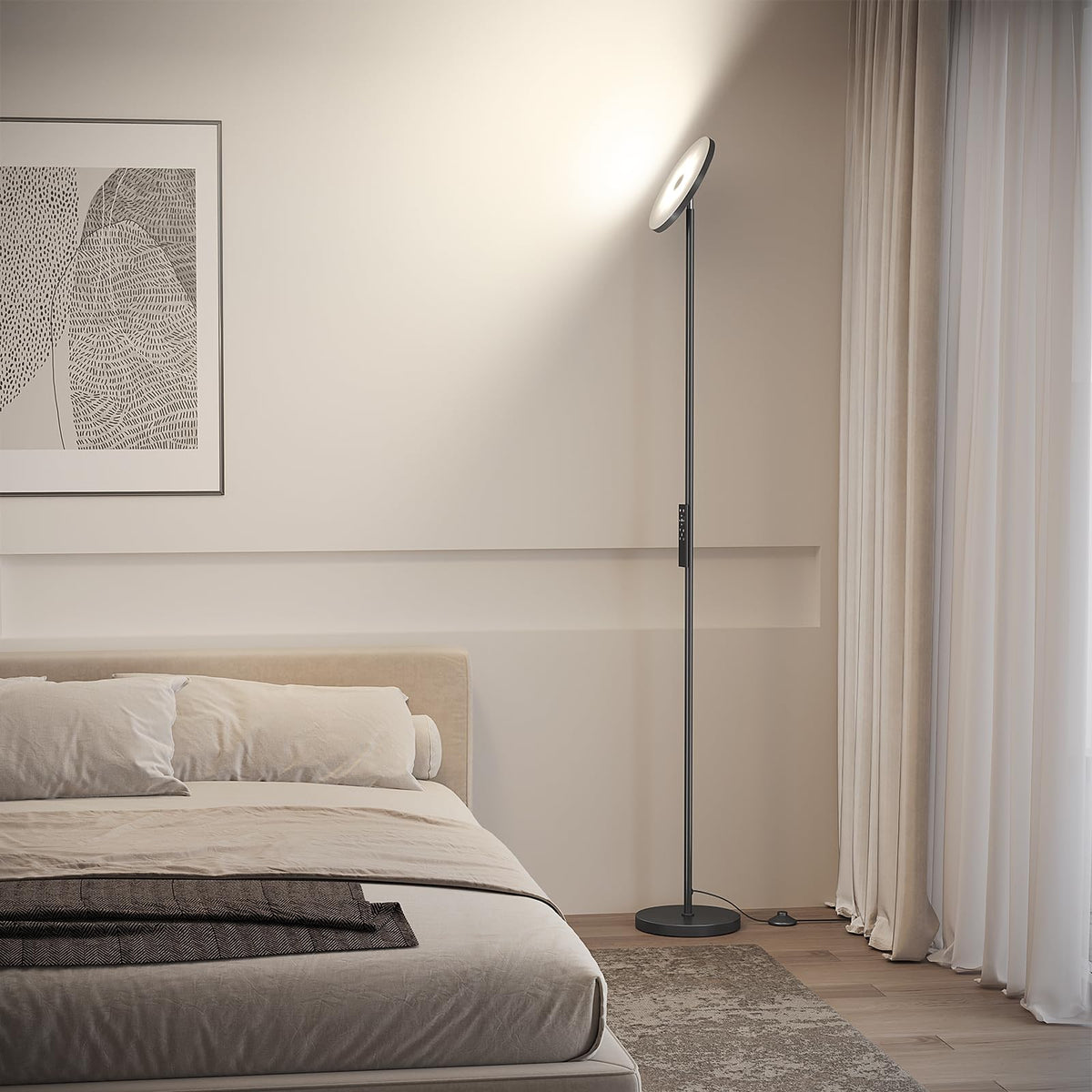 SUNMORY Floor Lamps for Living Room，LED Standing Lamp with Remote Control
