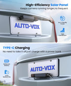 AUTO-VOX Solar Wireless Backup Camera: 5" 1080P Monitor, 2 Min Easy Install