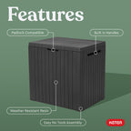 Keter City 30 Gal Outdoor Storage Box and Patio Side Table