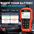 Car Battery Tester 6V 12V 24V VDIAGTOOL BT500, 5-3000 CCA Battery Load Tester, Starter Alternator Tester Automotive Charging Cranking System Analyzer