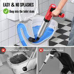 POPULO Electric Toilet Plunger, 5 Bar Air Clog Remover with Built-In Pump