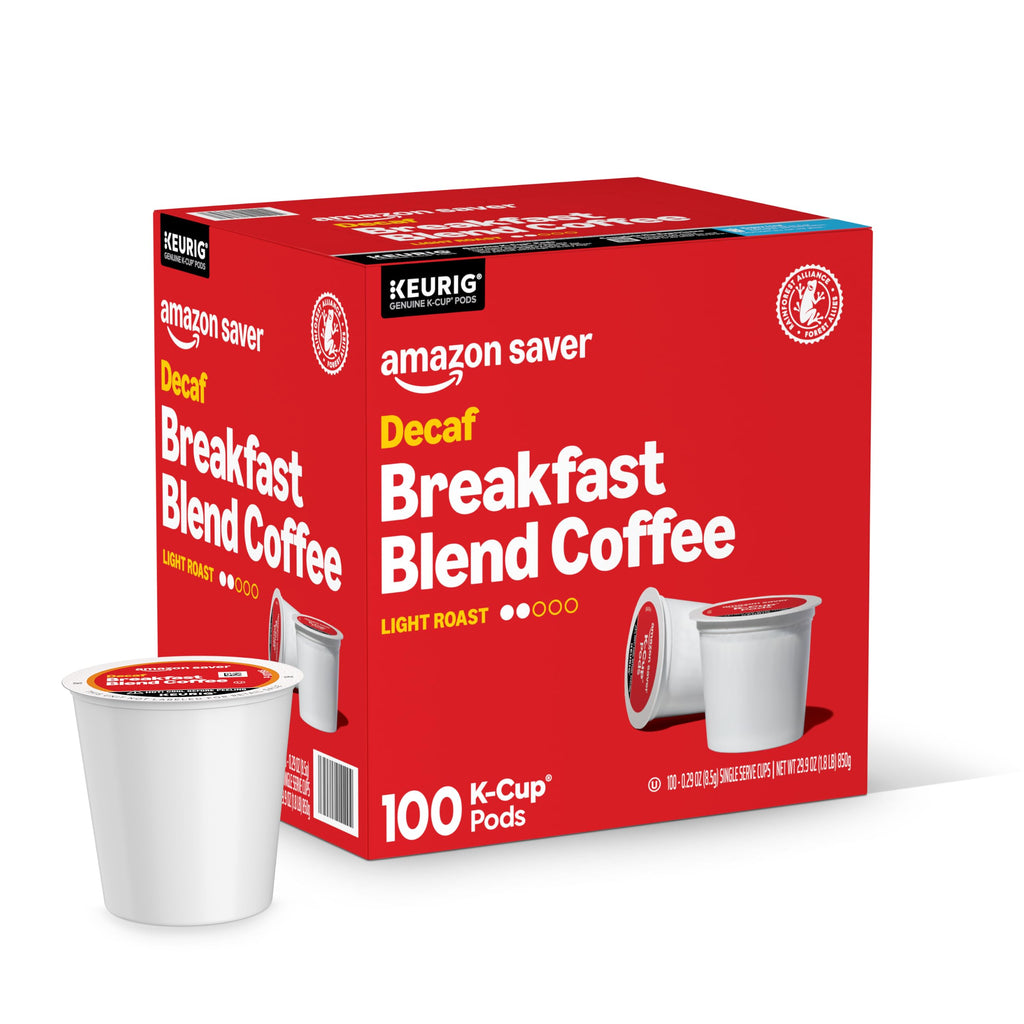 Saver, Decaf Breakfast Blend Coffee Single Serve Cups, Light Roast, 29.9 Oz, 100 Ct (Previously Happy Belly)