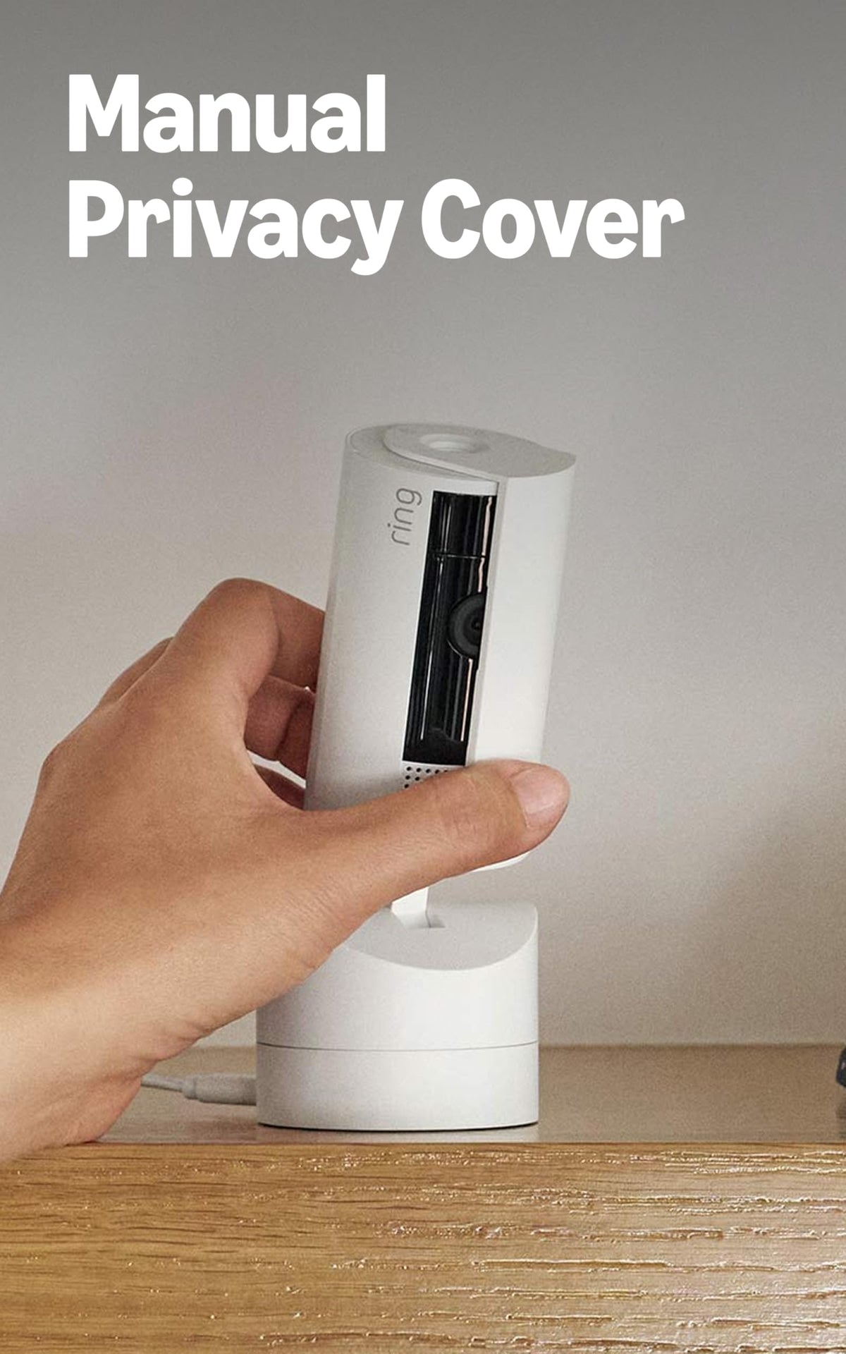 Ring Pan-Tilt Indoor Cam — See all around your home or business with 360° pan coverage, HD video, plus Two-Way Talk (2024 release), White
