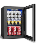 Feelfunn 24 Can Beverage Refrigerator,18L Mini Fridge, Black