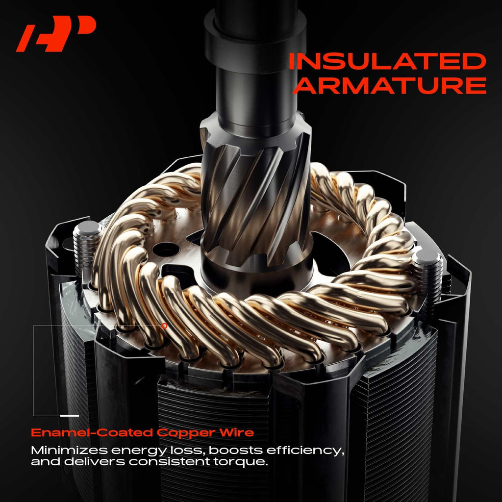 A-Premium Starter Motor, 12V 1.6KW 9 Teeth Clockwise