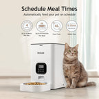 VOLUAS Automatic Cat Feeder, 4L Timed Dry Food Dispenser for Cats & Dogs