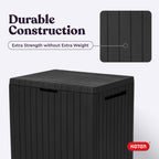 Keter City 30 Gal Outdoor Storage Box and Patio Side Table