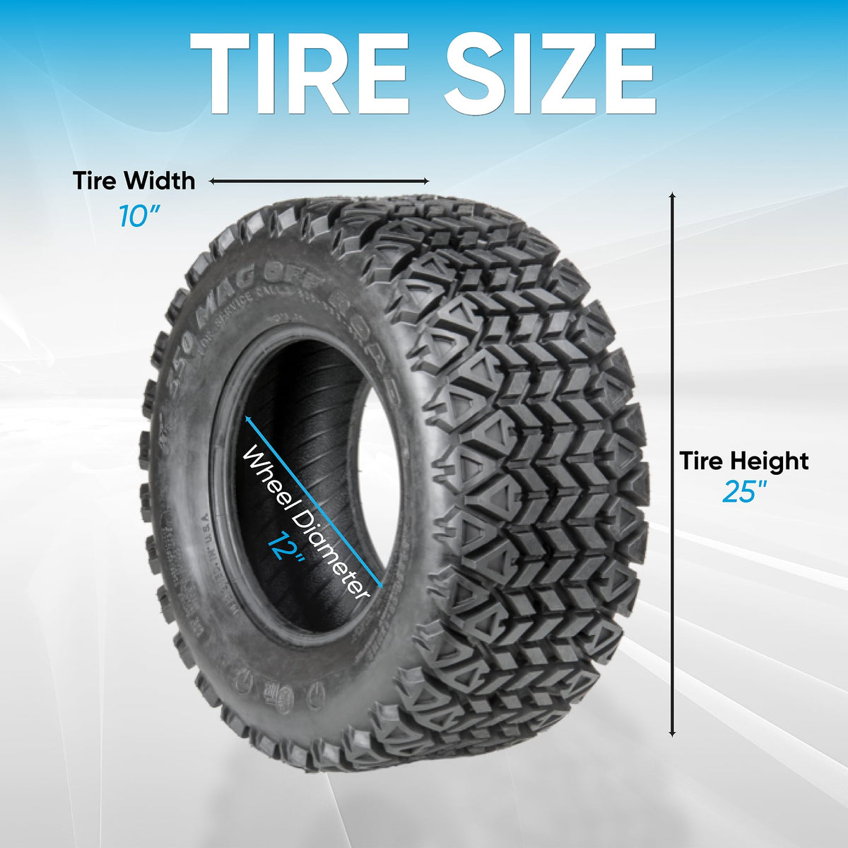 OTR 350 Mag All Terrain ATV/UTV Tire (25x10.00-12)
