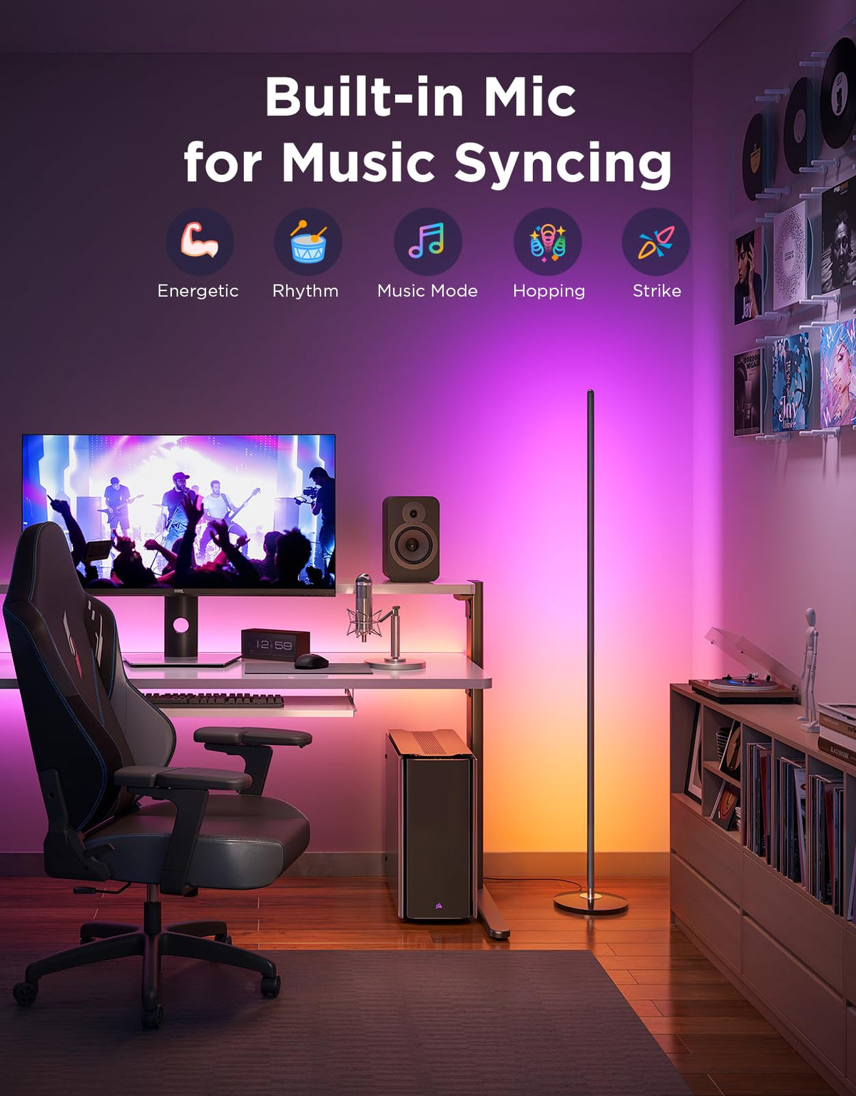 Govee RGBIC Floor Lamp Basic, 1000lm LED Corner Lamp