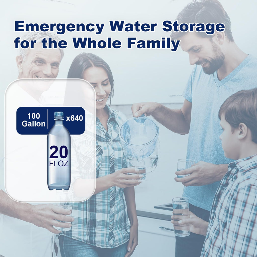 Godwolf Bathtub Drinking Water Bladder, Emergency Water Storage Bladder 100 Gallon, Food-Grade Tub Water Storage Bag BPA Free, Disaster and Hurricane