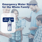 Godwolf Bathtub Drinking Water Bladder, Emergency Water Storage Bladder 100 Gallon, Food-Grade Tub Water Storage Bag BPA Free, Disaster and Hurricane