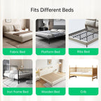 UPGOGO Folding Bed Rail for Toddlers, Grey, 71"L x 23.6" H