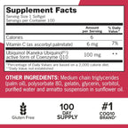 Qunol Mega Ubiquinol CoQ10 100mg, Superior Absorption, 100 Softgels