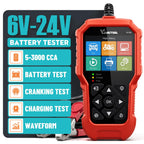 Car Battery Tester 6V 12V 24V VDIAGTOOL BT500, 5-3000 CCA Battery Load Tester, Starter Alternator Tester Automotive Charging Cranking System Analyzer