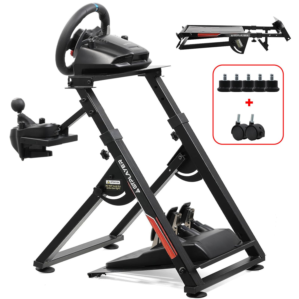 GTPLAYER Sim Racing Wheel Stand Simulator Cockpit Wheel Stand Racing Steering Shifter Mount fit for Logitech G25 G27 G29 G920 G923 Thrustmaster