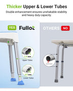Wide Shower Chair for Inside Shower, Stable Bracing Design, 400 lbs