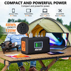 HOWEASY Portable Power Station,120W(240W Peak) Solar Generator
