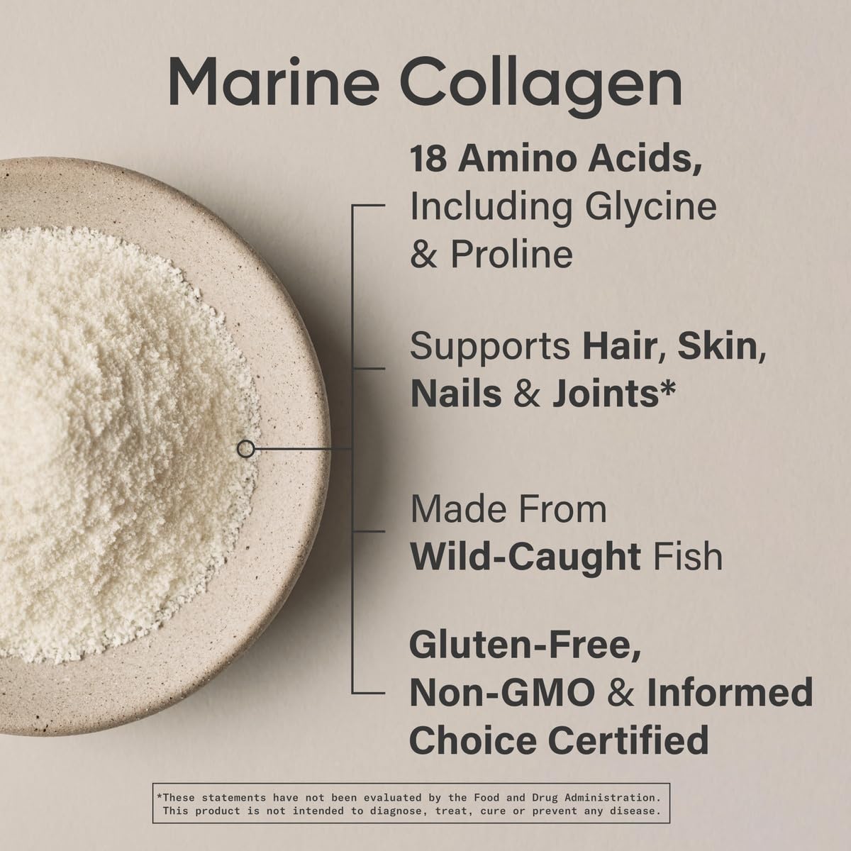 Sports Research® Wild-Caught Marine Collagen Peptides Powder, 34 Servings