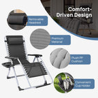 DUMOS Zero Gravity Chair, Lounge Chair Outdoor with Cup Holder