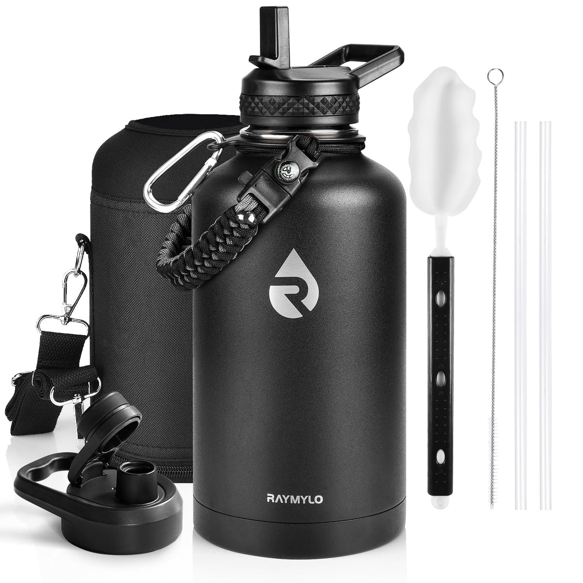 RAYMYLO Insulated Water Bottle 64 oz, Triple Wall Vacuum Stainless Steel