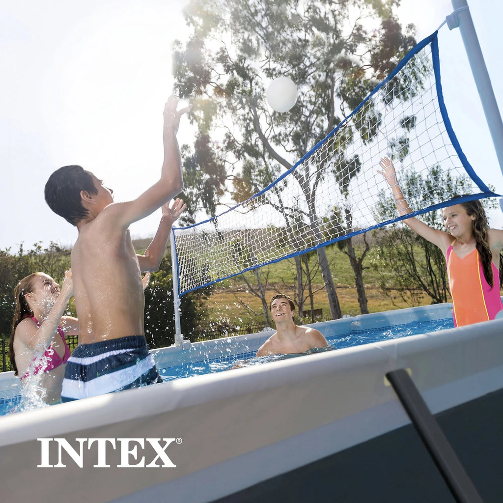 INTEX Ultra XTR Above Ground Pool 24ft x 12ft x 52in With 2 Floating Recliners And Mega Chill II Cooler