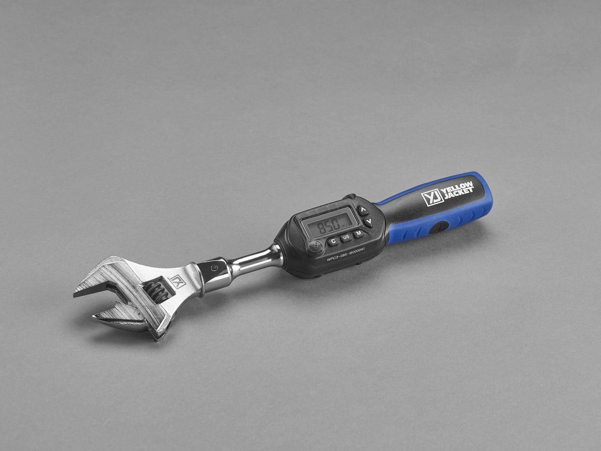 Yellow Jacket Digital Adjustable Torque Wrench, 3/8 in Drive, 752 in-lb, 10.6 in - 60648