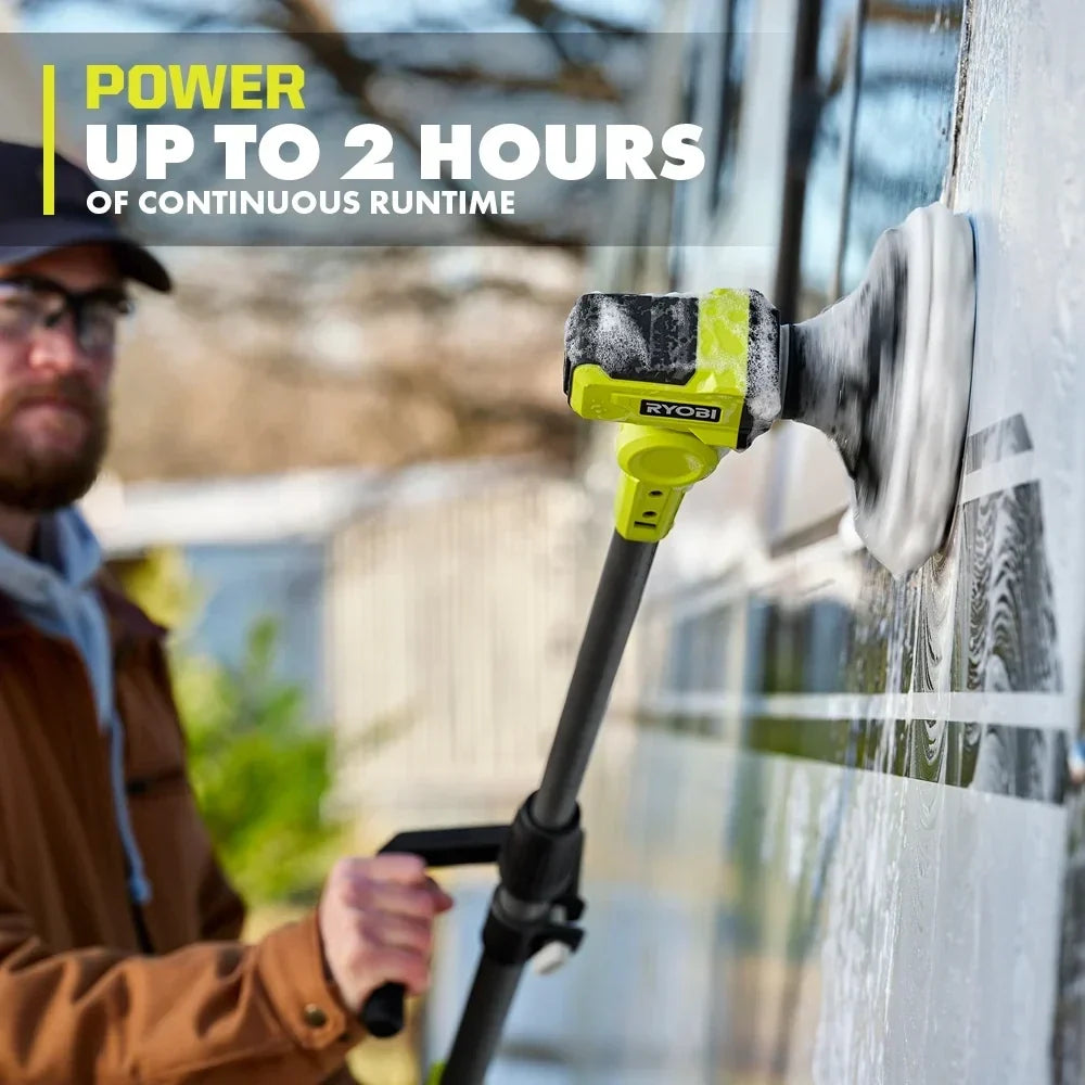 RYOBI 18V ONE+ VORTEX Telescoping Power Scrubber