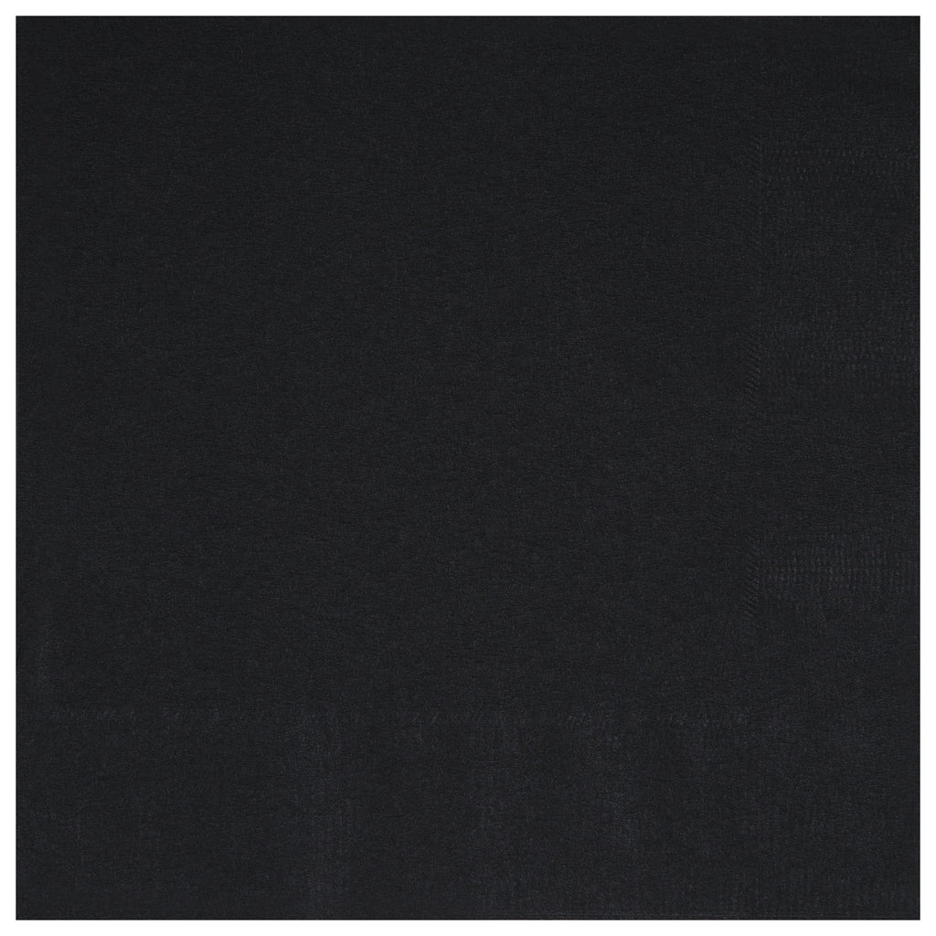 75 Count 6.5IN x 6.5IN Black Disposable Paper Napkins by Way To Celebrate