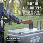 Coleman Classic Series Insulated Wheeled Cooler, 100-Quart, Rock Grey - Wheeled