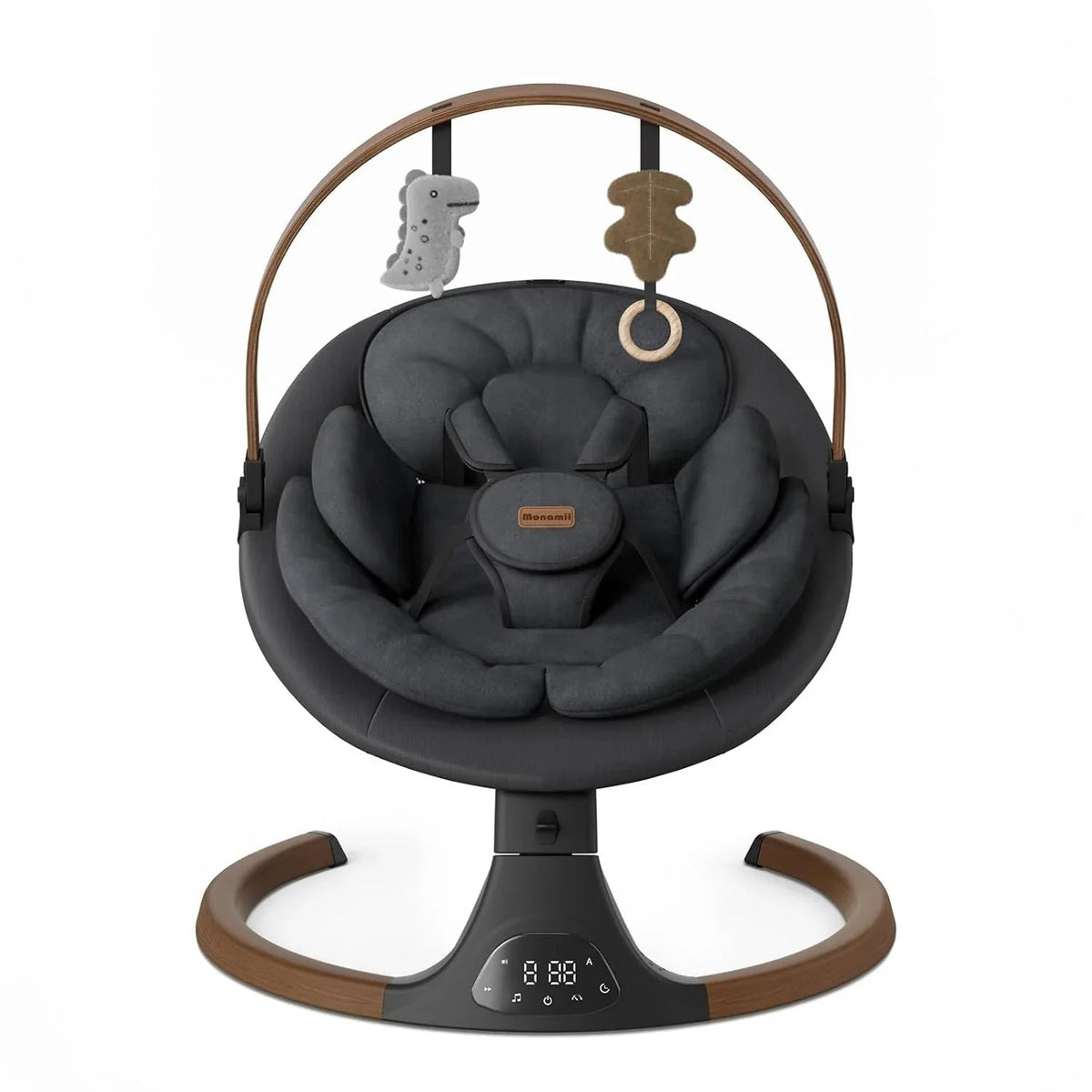 Monamii Bluetooth Infant Swing With Music Speaker, 5 Speeds And Remote Control