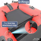 Inflatable Dinghy Fishing Boat, 8'5, 3-Person, Red/Black, Aluminum Floor - BT85RBK