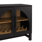 Better Homes & Gardens Juliet Arch Door Kitchen Cabinet, Rich Black, 36 W x 20 D x 32 H - BHS336249972035 / BHS536249972003