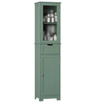 Homfa Tall Narrow Bathroom Storage Cabinet With Door And Drawer, 15.7in L x 11.8in W x 67in H, White